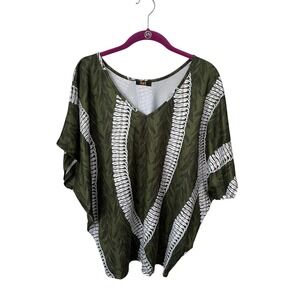 Hawaiian Maile Lei Ginger Lei Top Oversized Small Green White